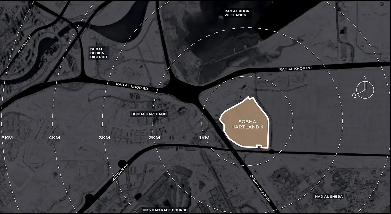 Damac Islands Dubai Location Map