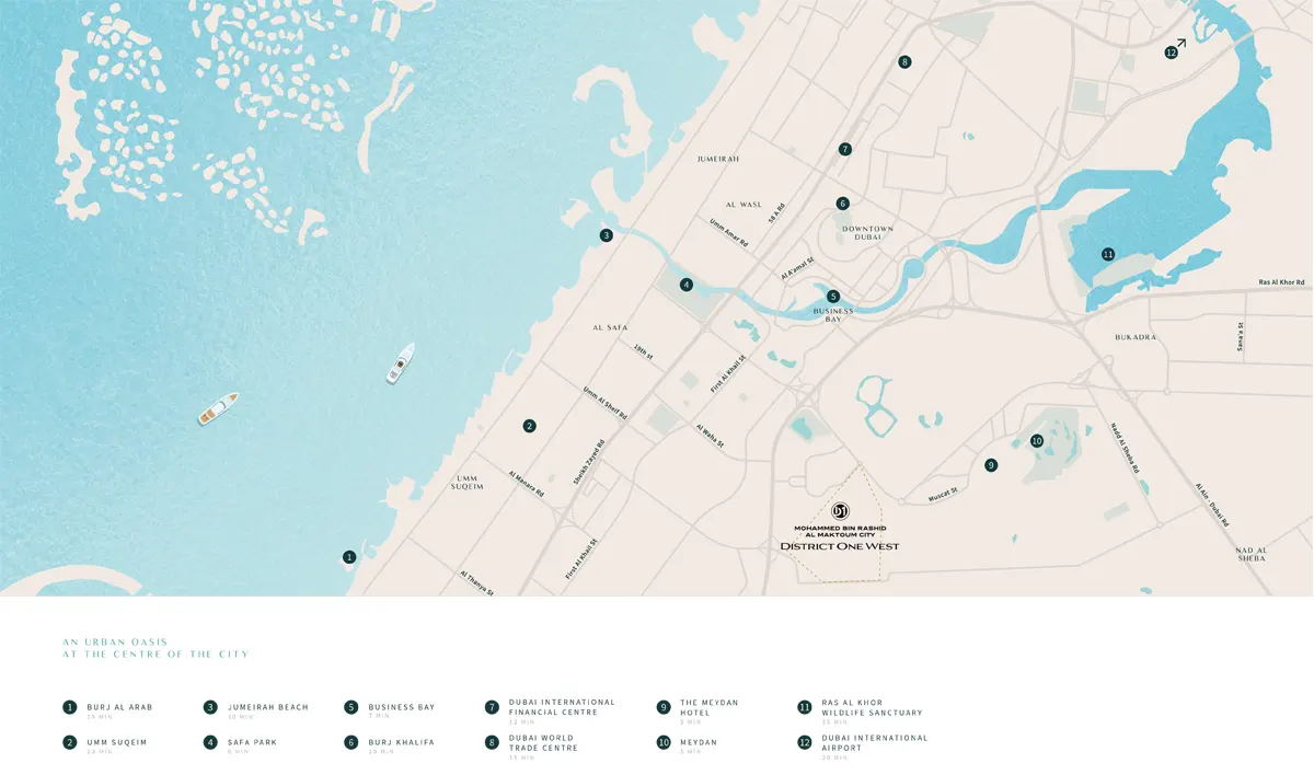 Damac Islands Dubai Location Map