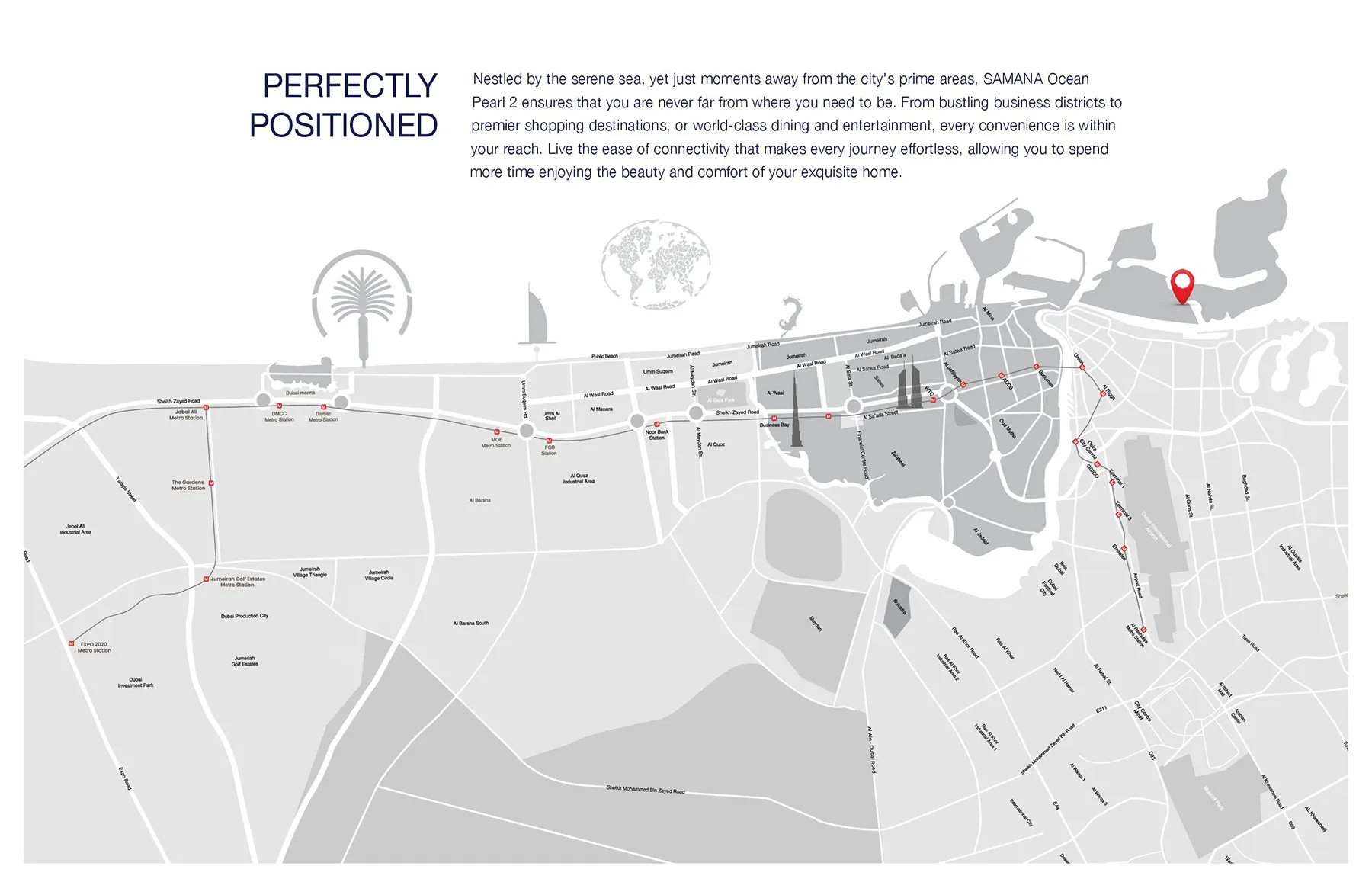 Damac Islands Dubai Location Map