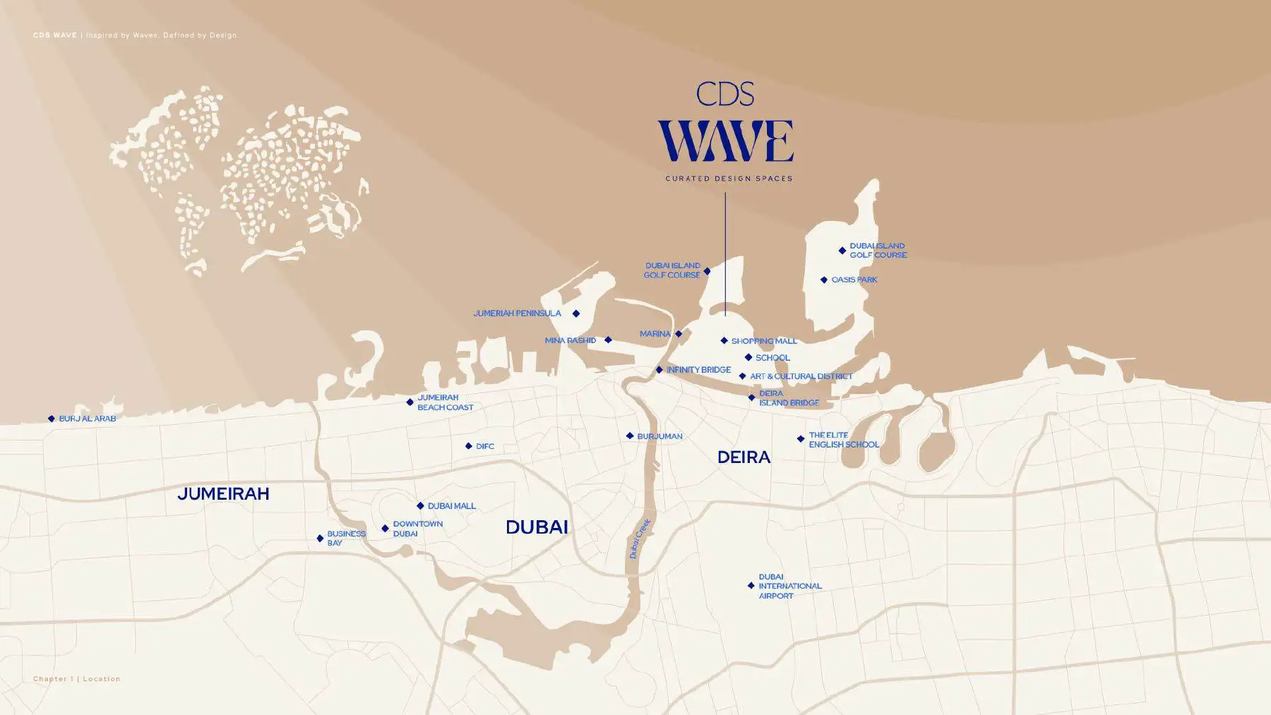 Damac Islands Dubai Location Map