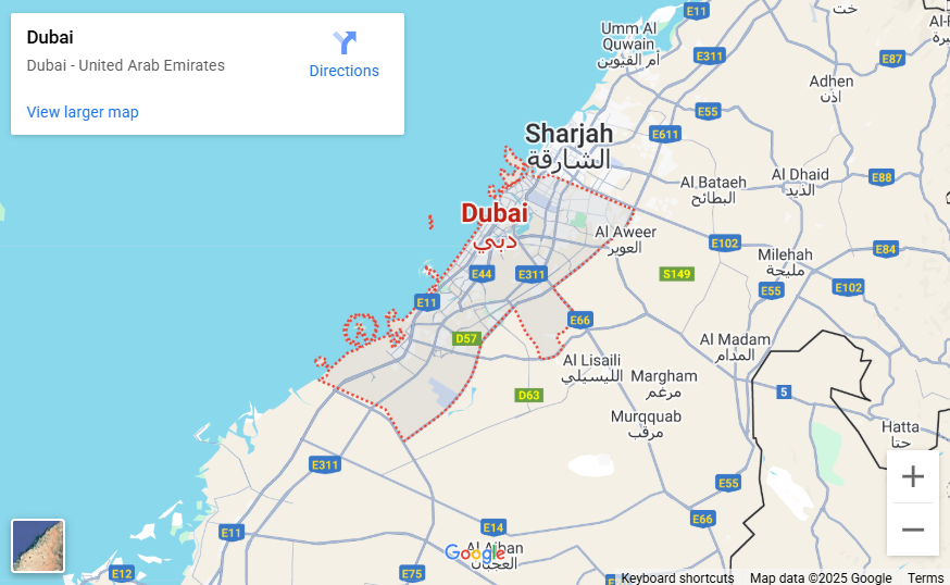 Damac Islands Dubai Location Map