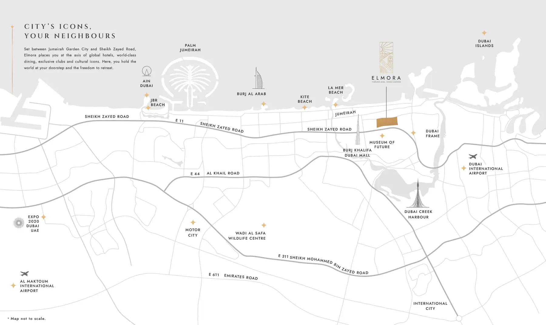 Damac Islands Dubai Location Map