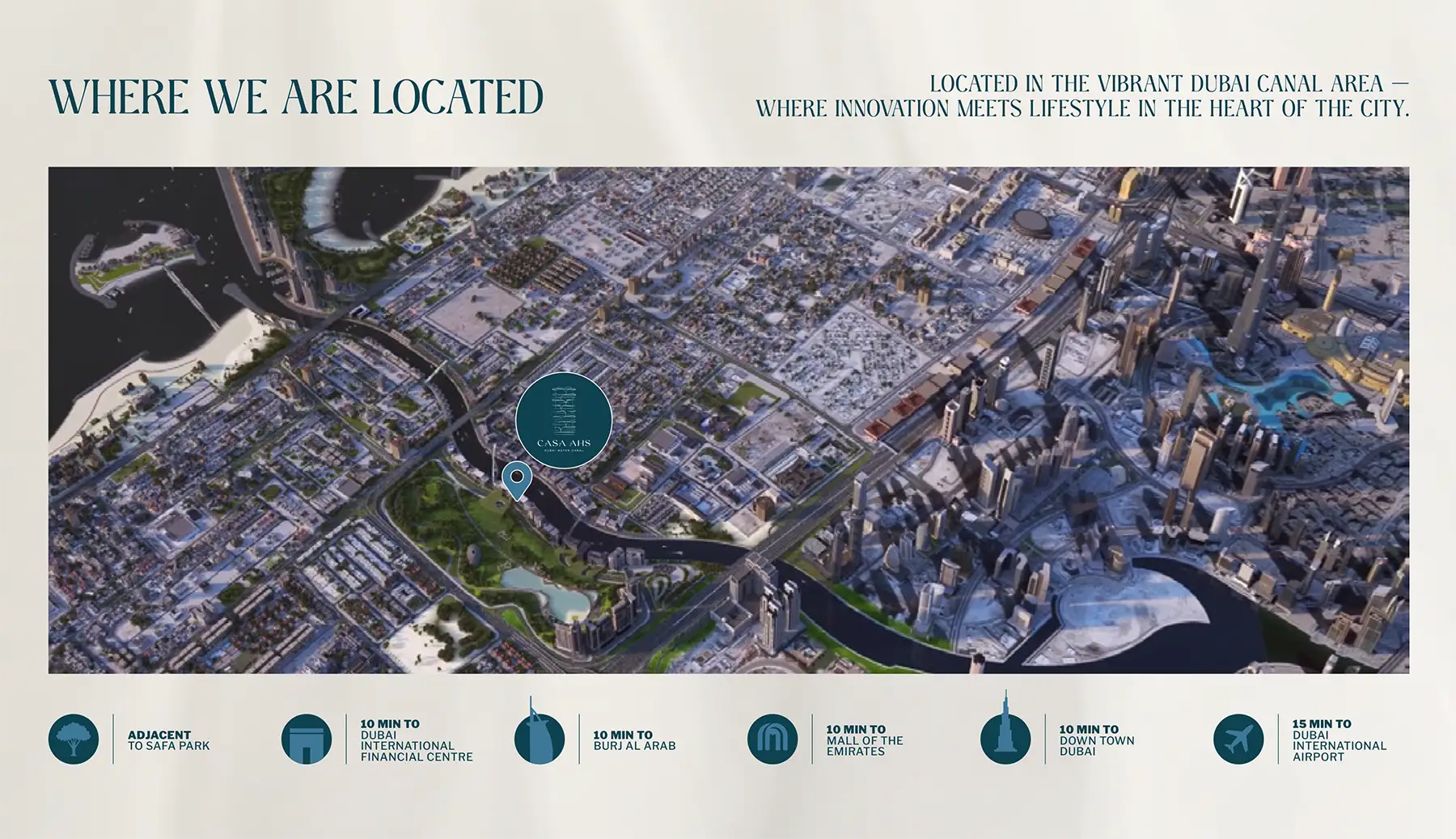 Damac Islands Dubai Location Map