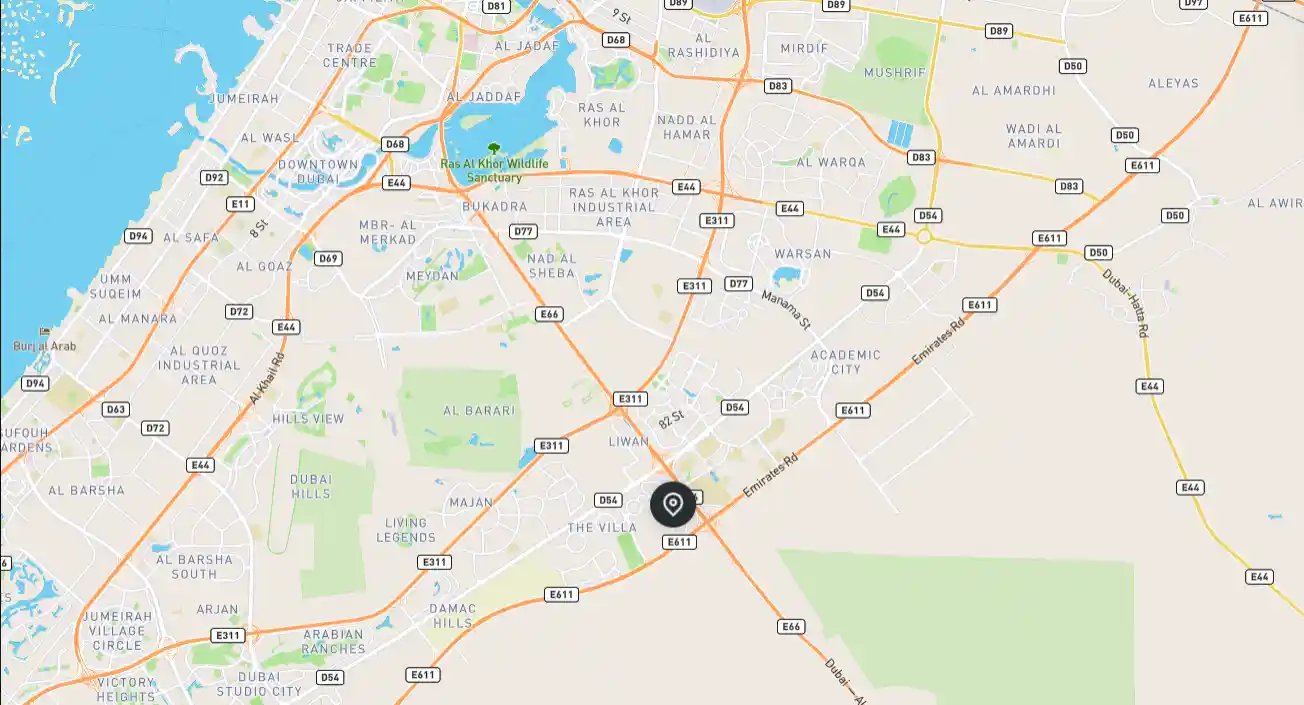 Damac Islands Dubai Location Map