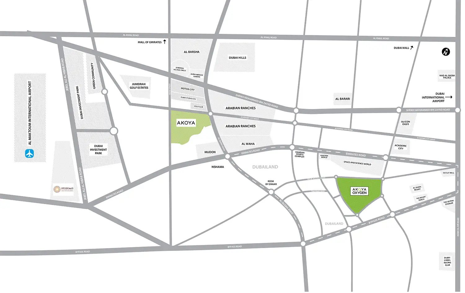 Damac Islands Dubai Location Map