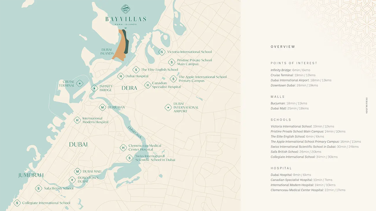 Damac Islands Dubai Location Map