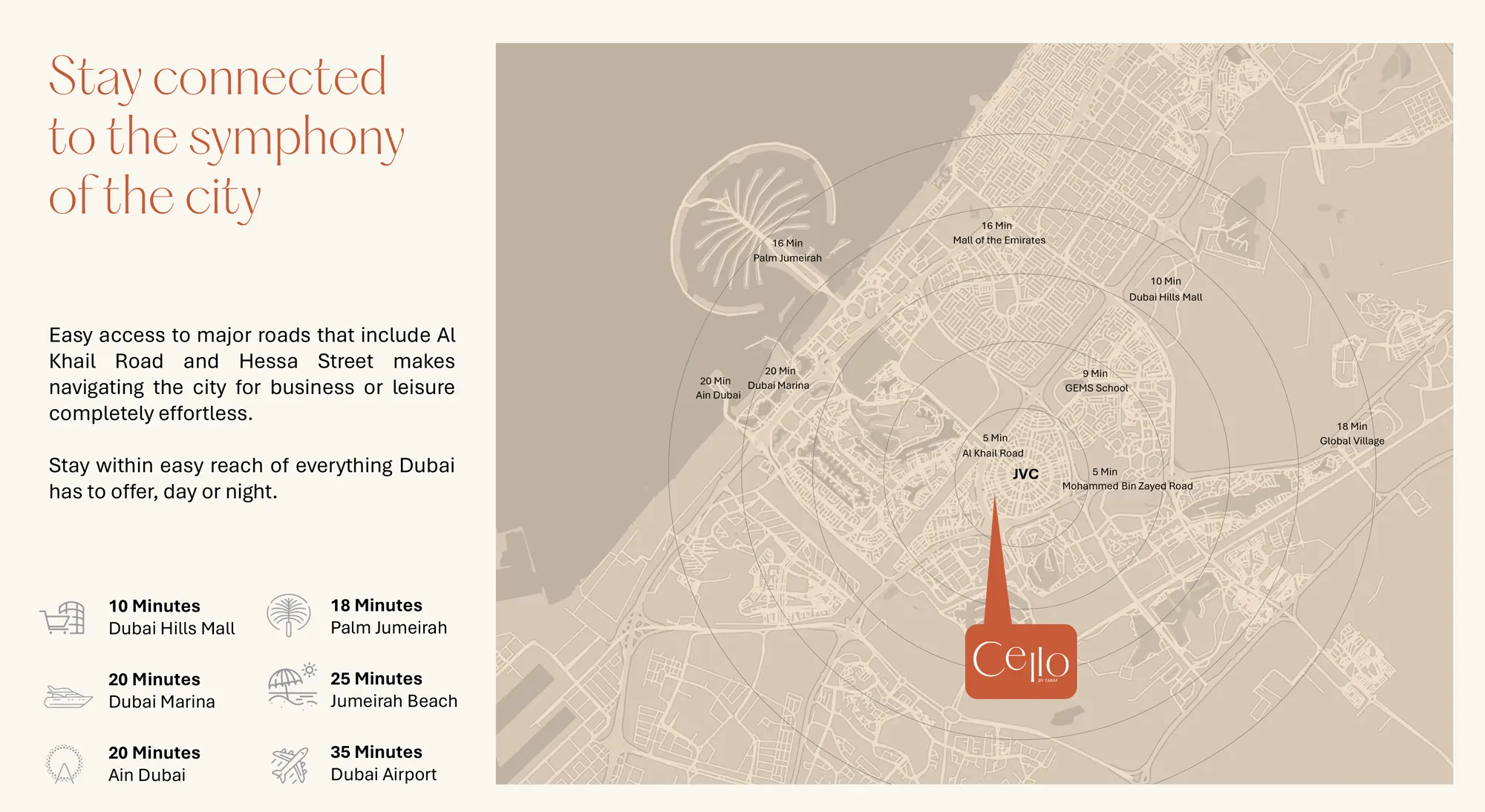 Damac Islands Dubai Location Map