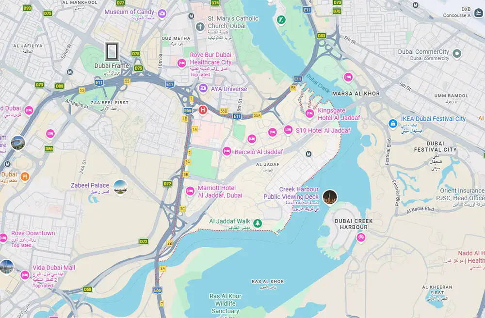 Damac Islands Dubai Location Map