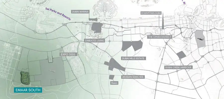 Damac Islands Dubai Location Map