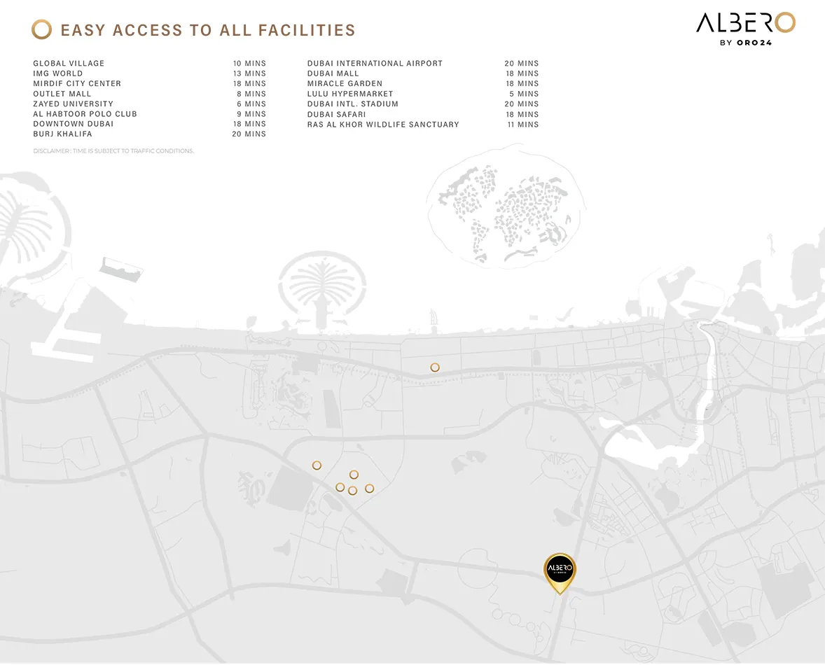 Damac Islands Dubai Location Map
