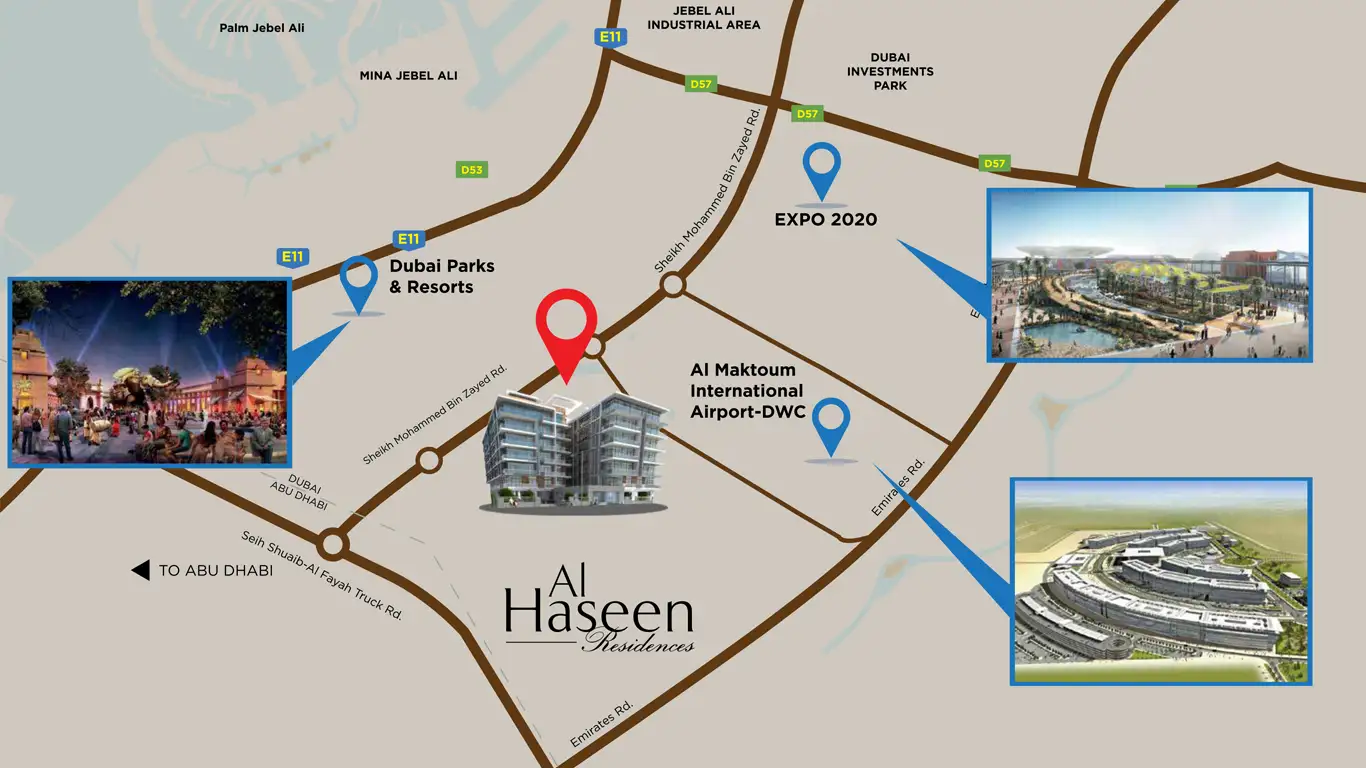 Damac Islands Dubai Location Map
