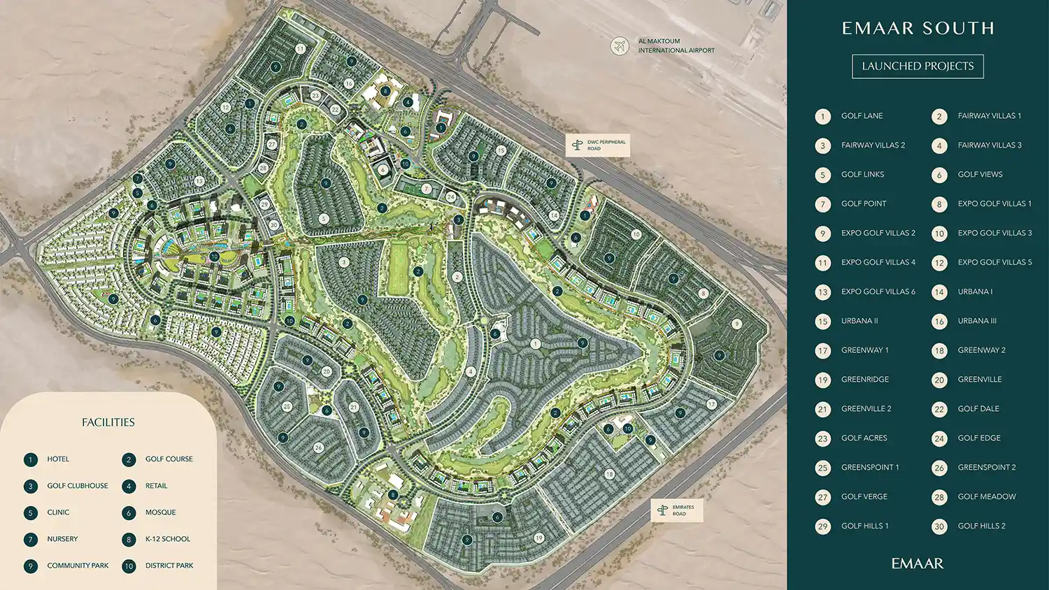 Golf Hills at Dubai South Master Plan
