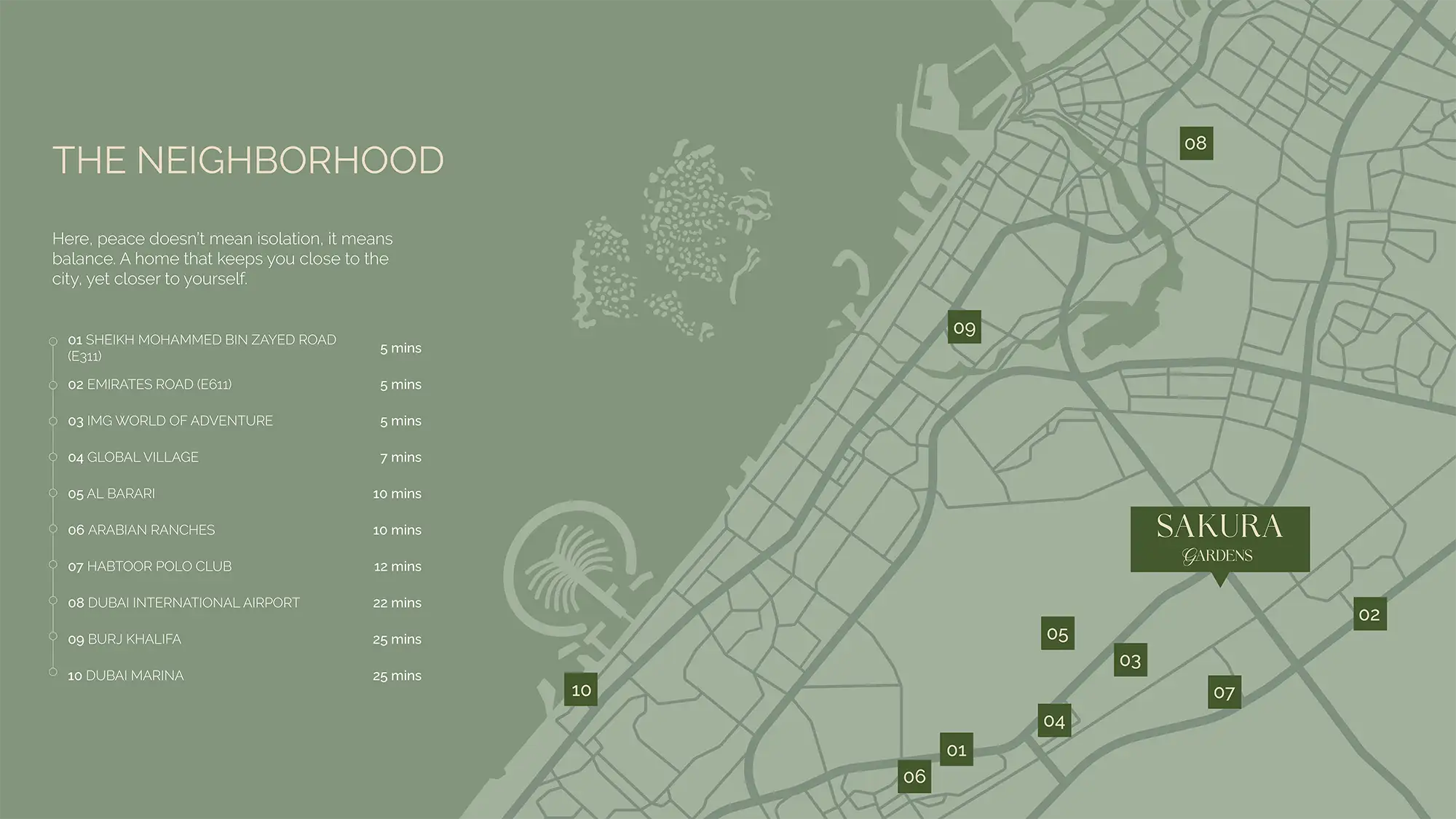 Damac Islands Dubai Location Map