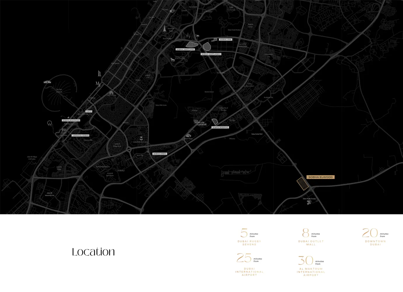 Damac Islands Dubai Location Map