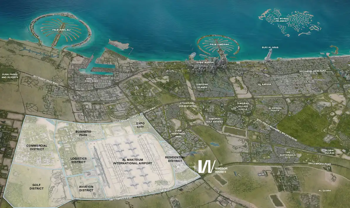 Damac Islands Dubai Location Map