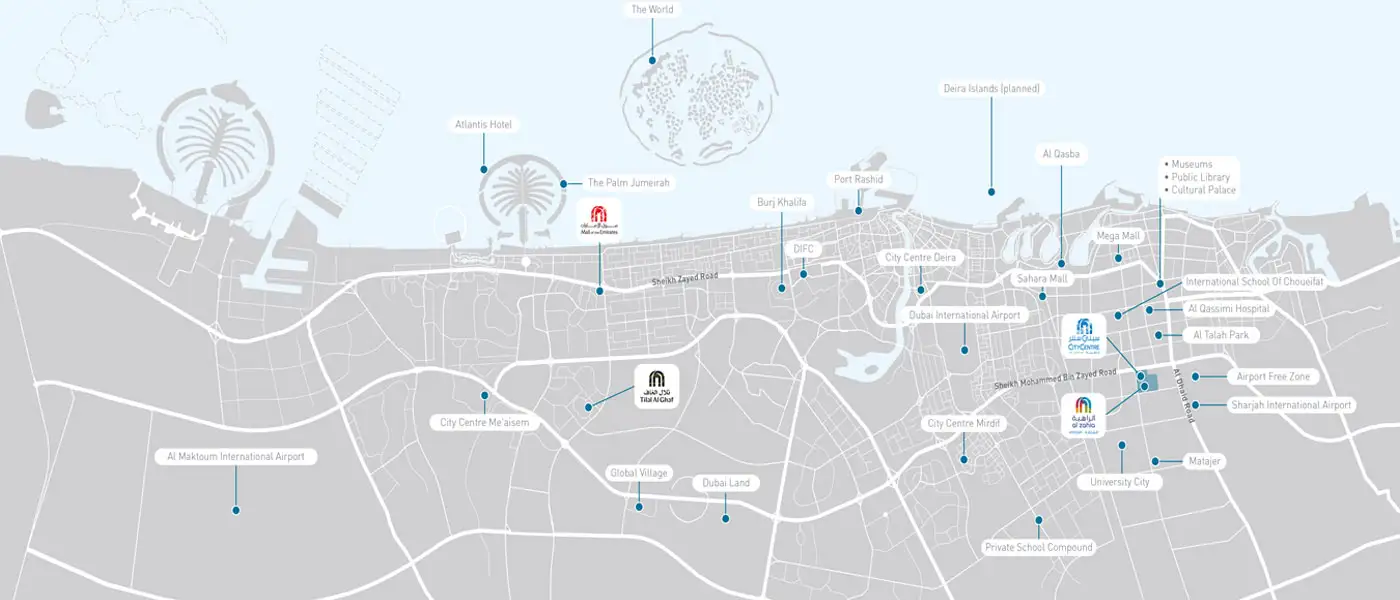 Damac Islands Dubai Location Map