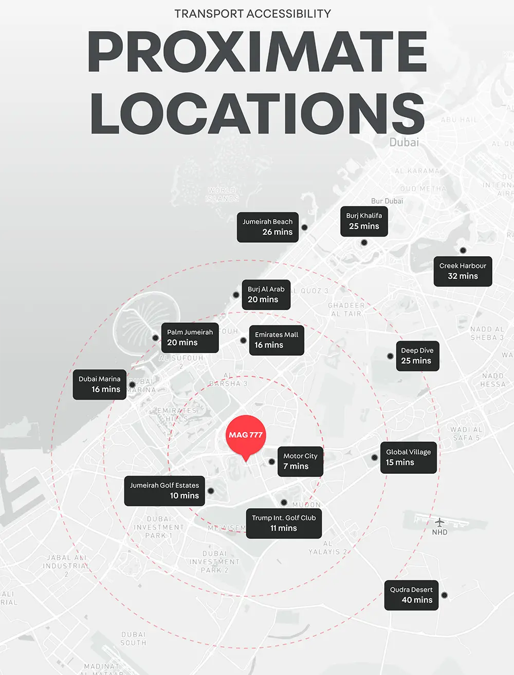 Damac Islands Dubai Location Map