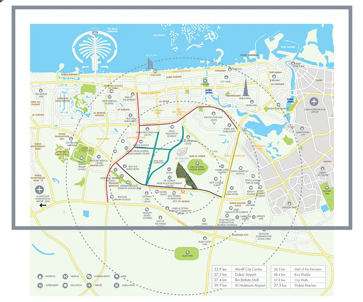 Damac Islands Dubai Location Map