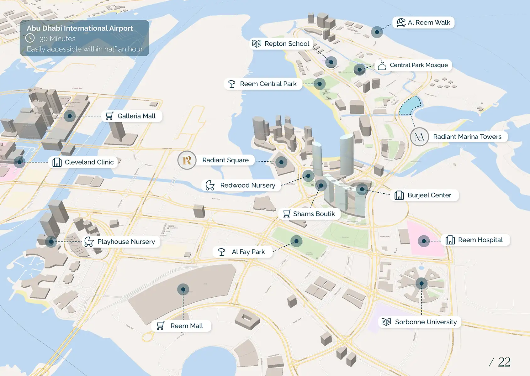 Damac Islands Dubai Location Map