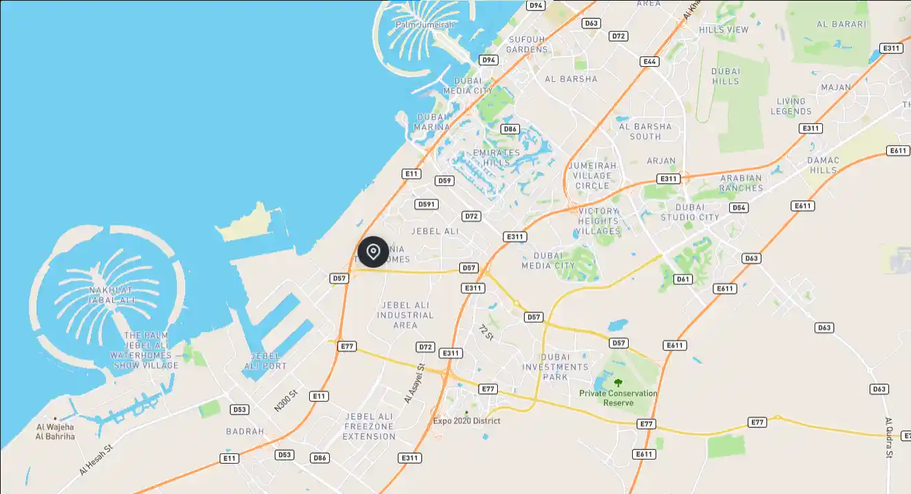 Damac Islands Dubai Location Map