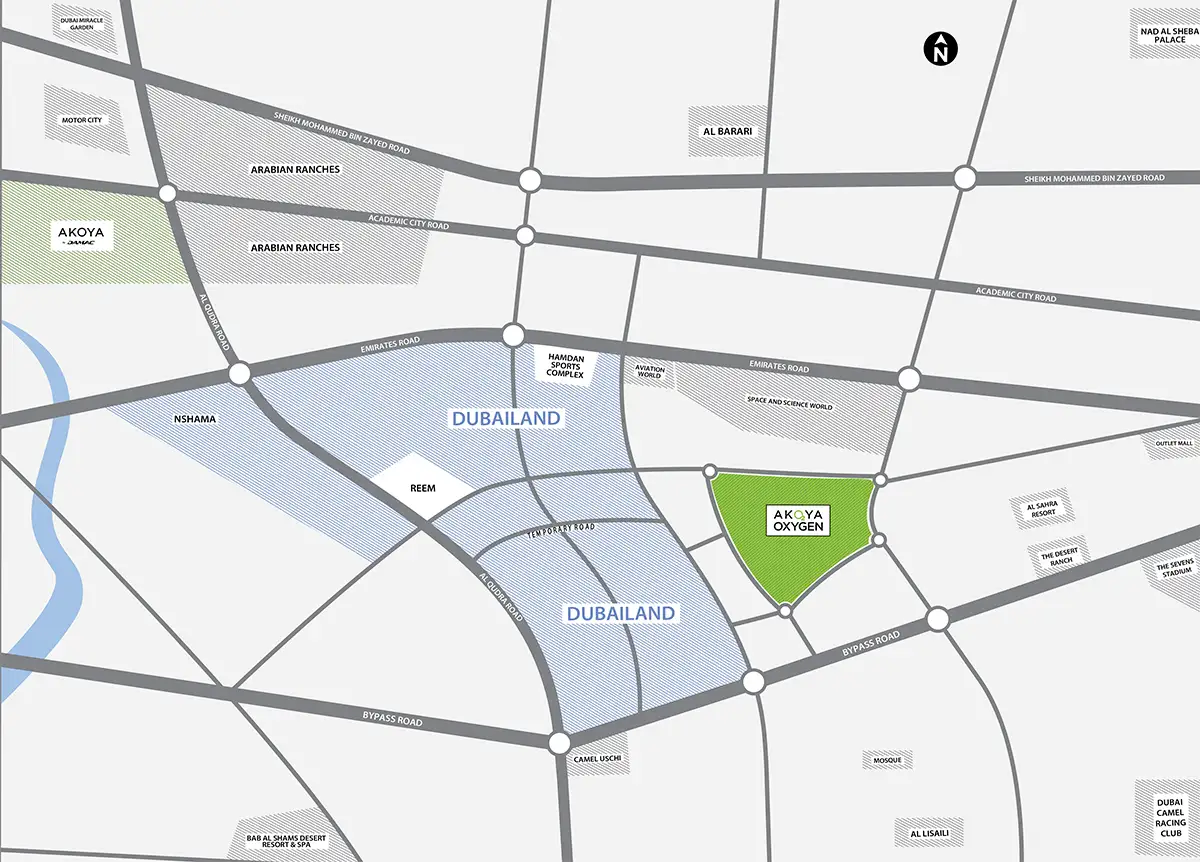 Damac Islands Dubai Location Map