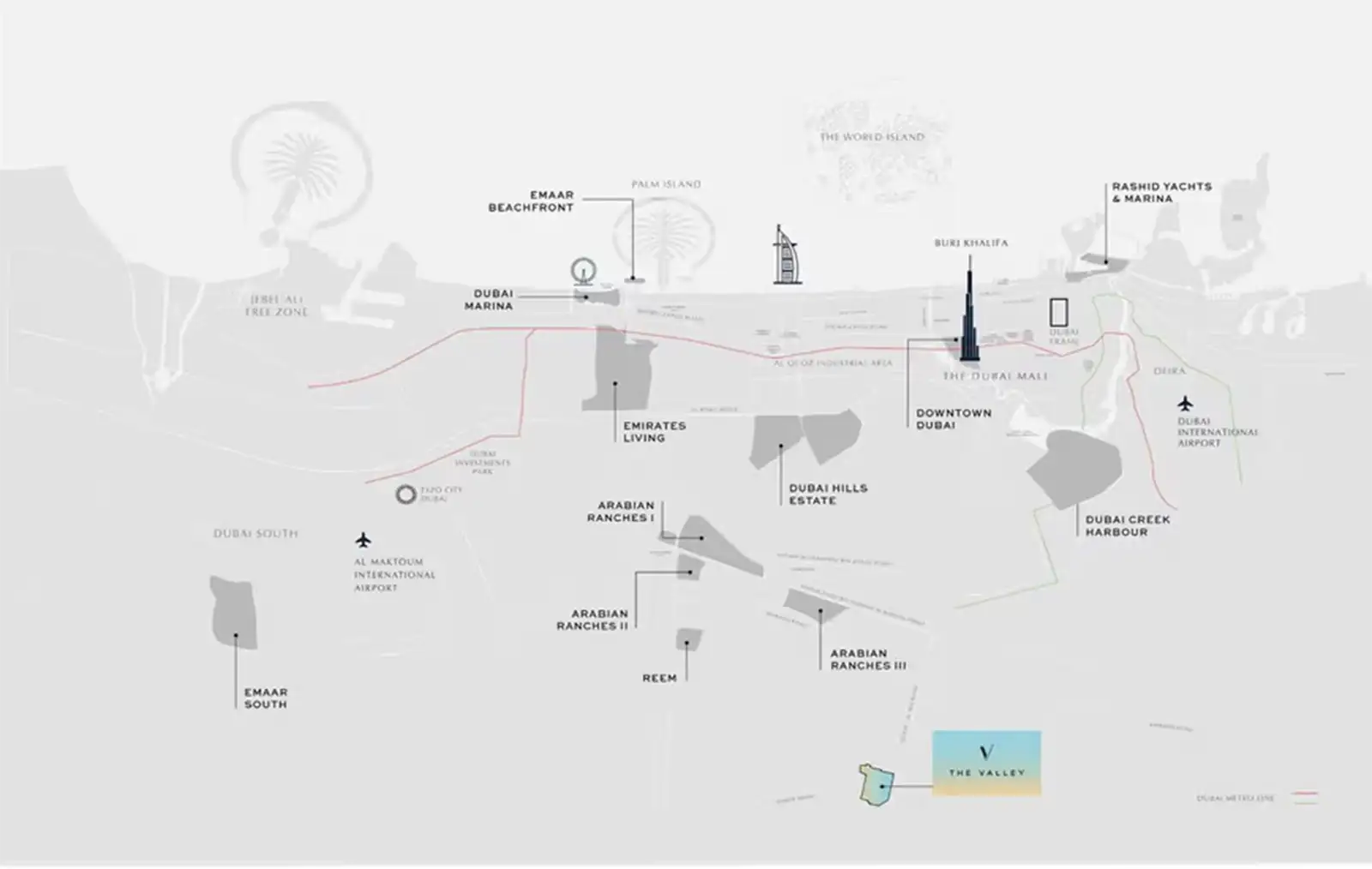 Damac Islands Dubai Location Map
