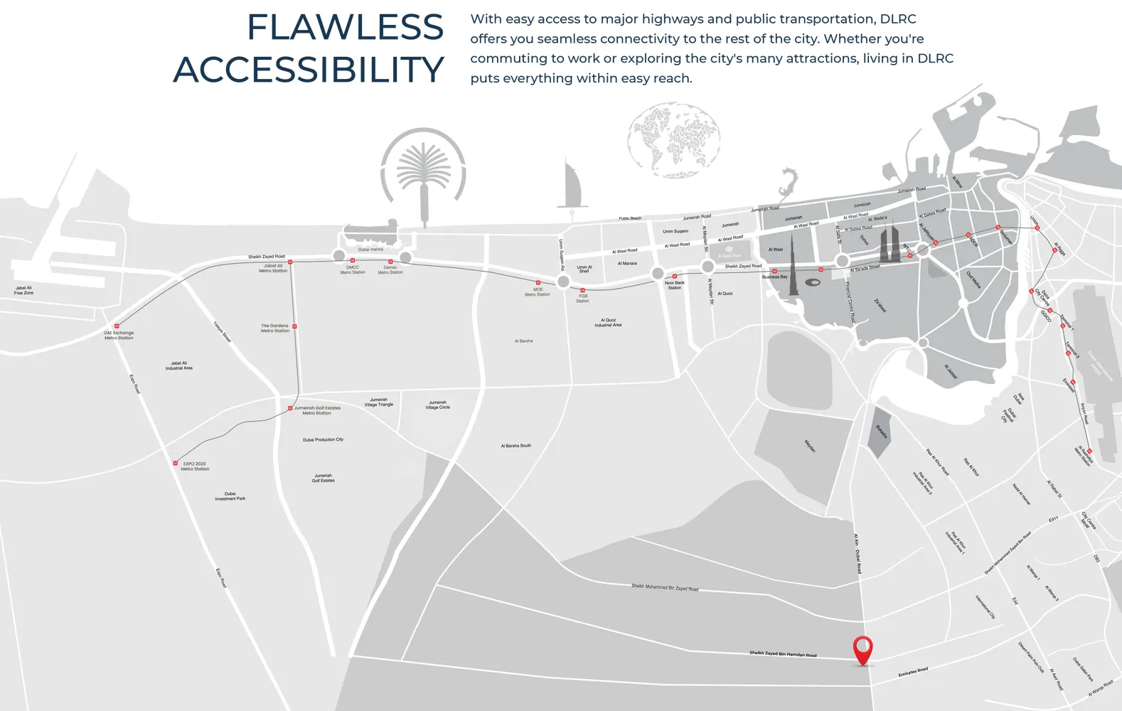 Damac Islands Dubai Location Map