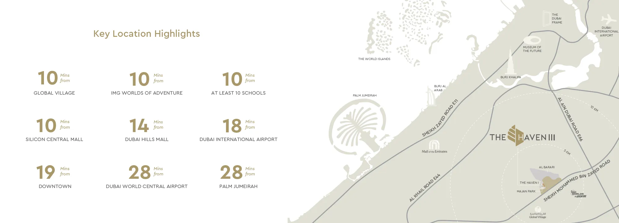 Damac Islands Dubai Location Map