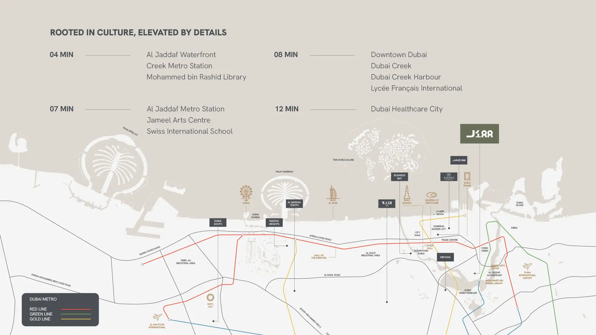 Damac Islands Dubai Location Map