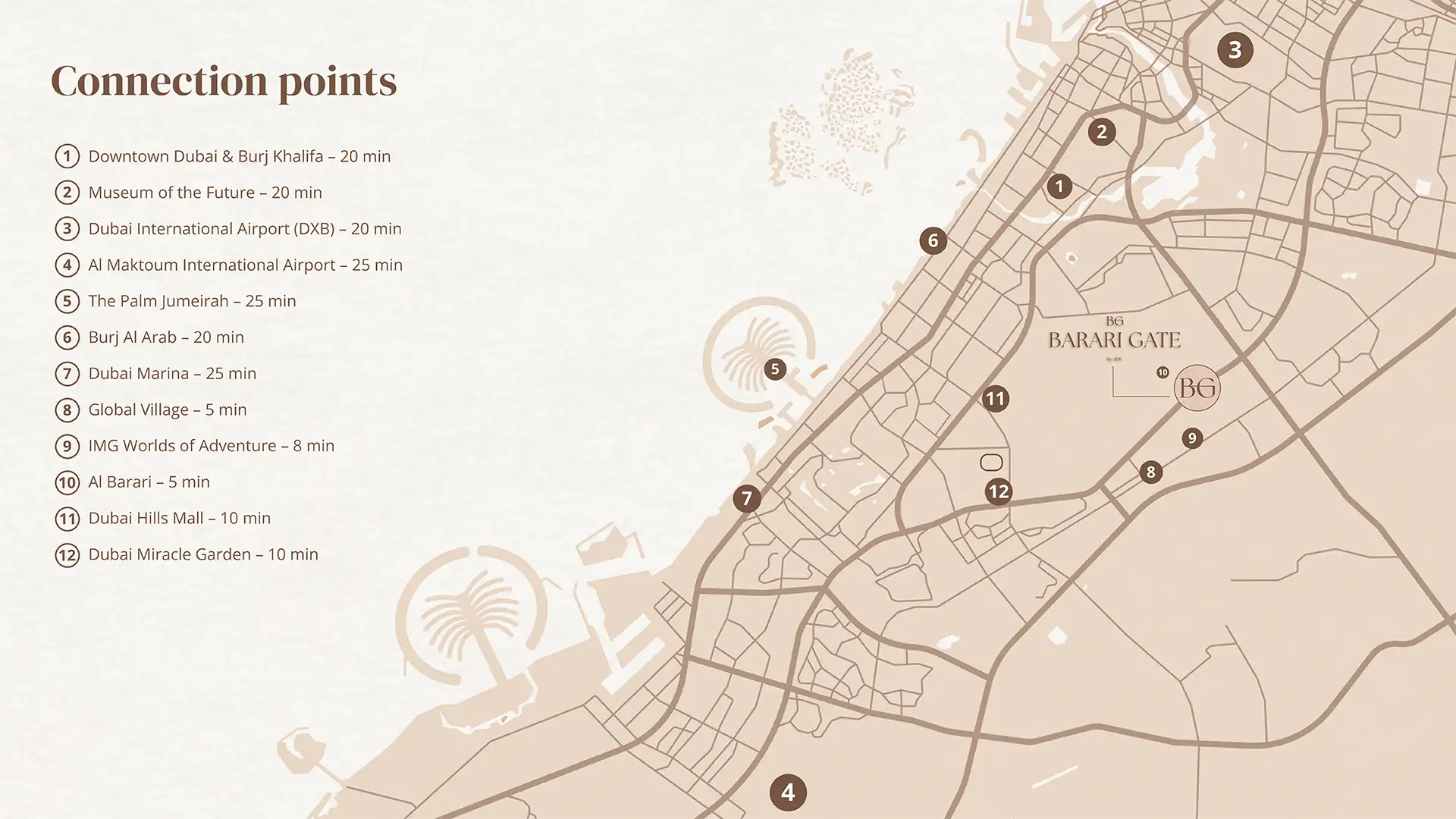 Damac Islands Dubai Location Map