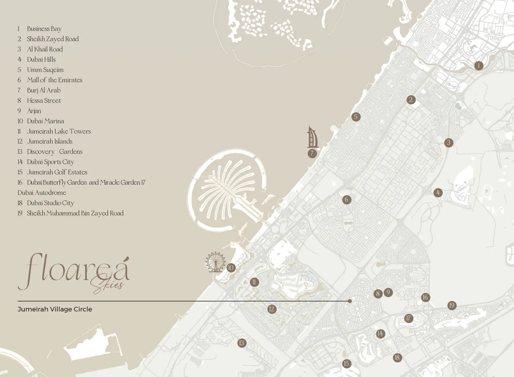 Damac Islands Dubai Location Map
