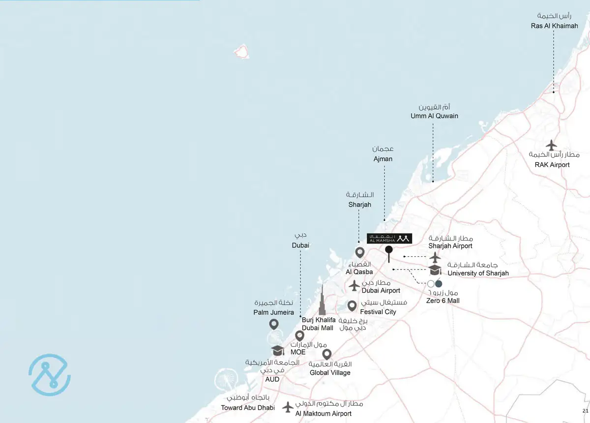 Damac Islands Dubai Location Map