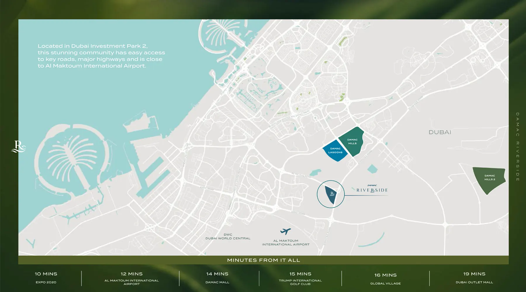 Damac Islands Dubai Location Map