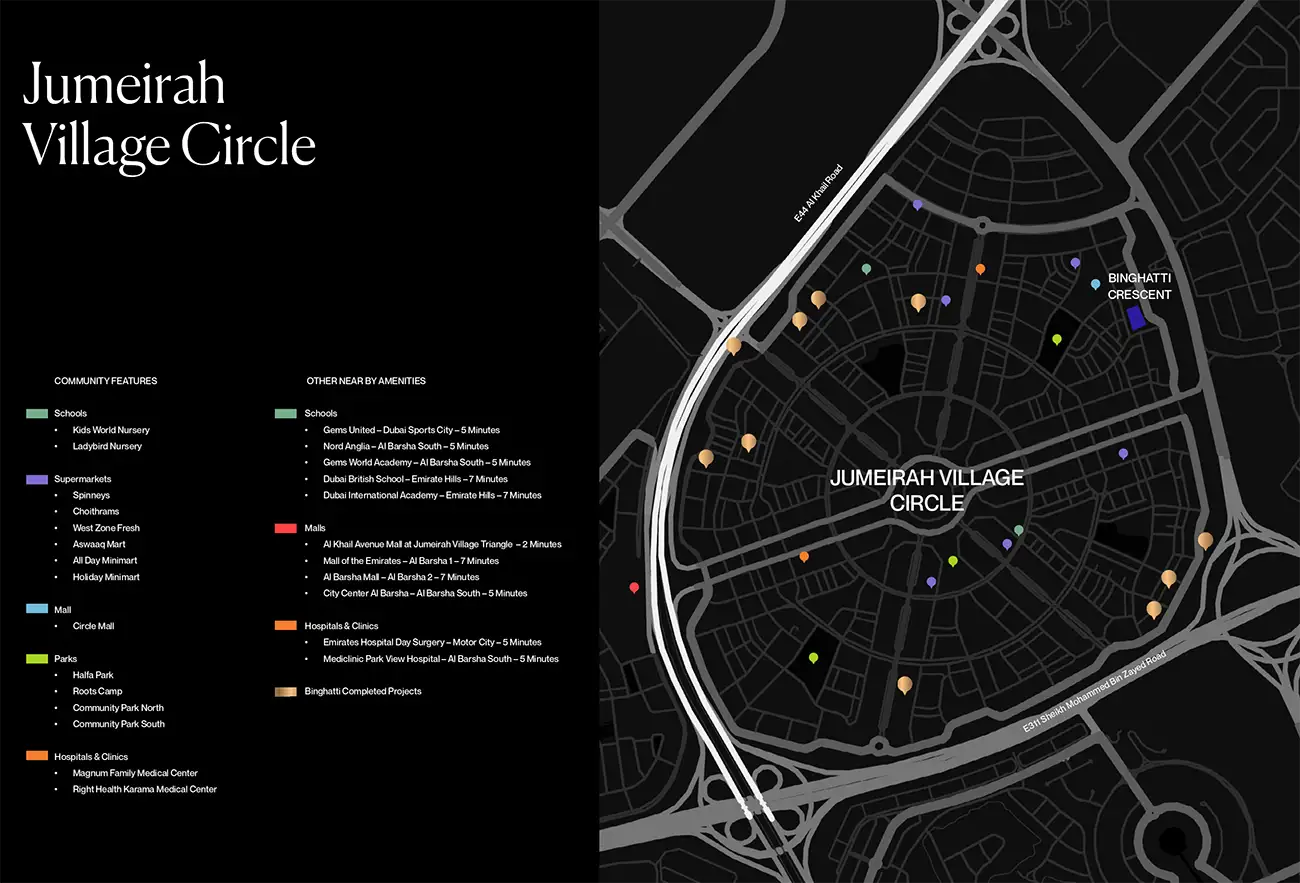 Binghatti Crescent at JVC Master Plan