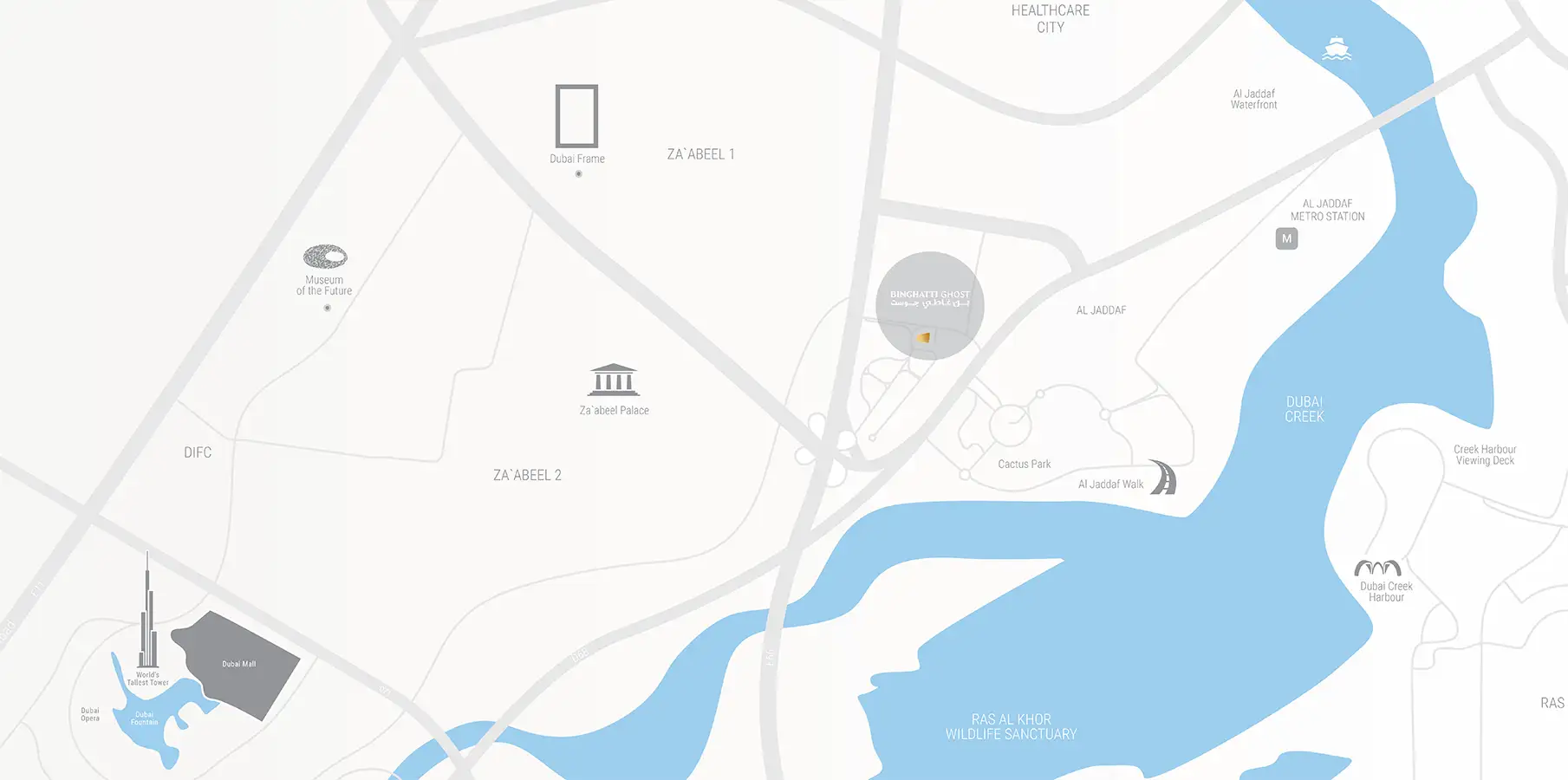 Damac Islands Dubai Location Map