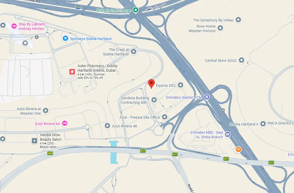 Damac Islands Dubai Location Map