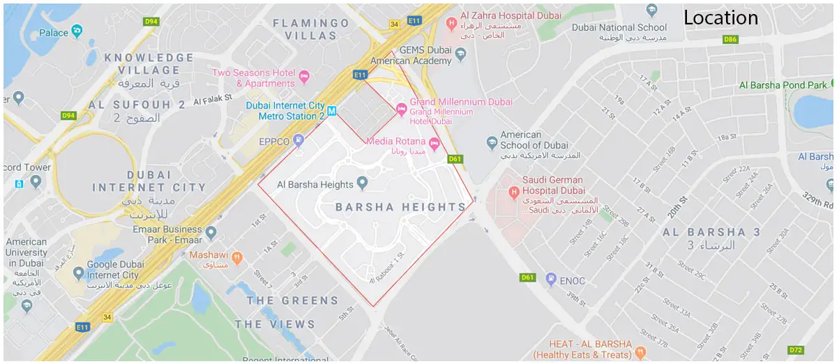 Damac Islands Dubai Location Map