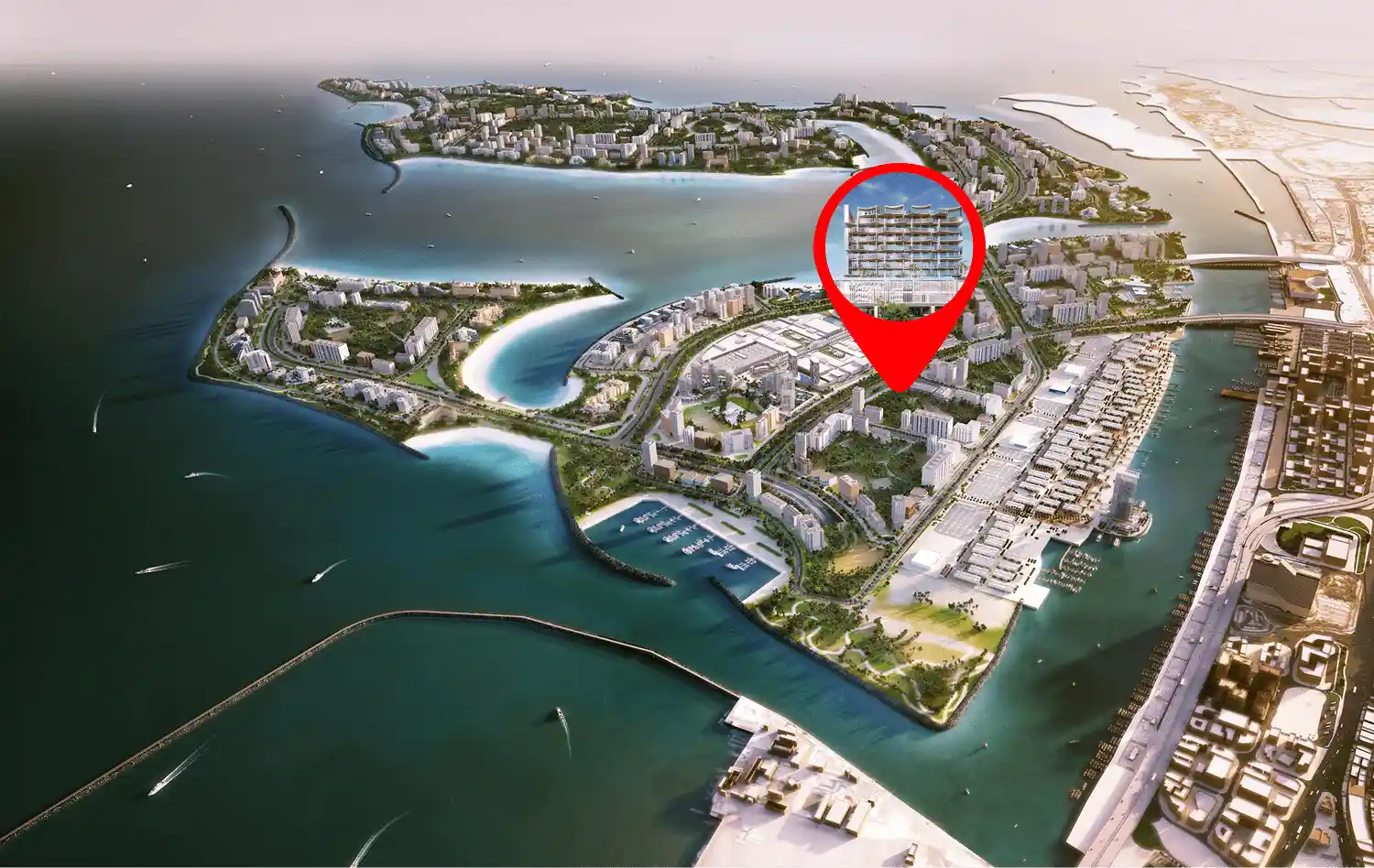 Damac Islands Dubai Location Map
