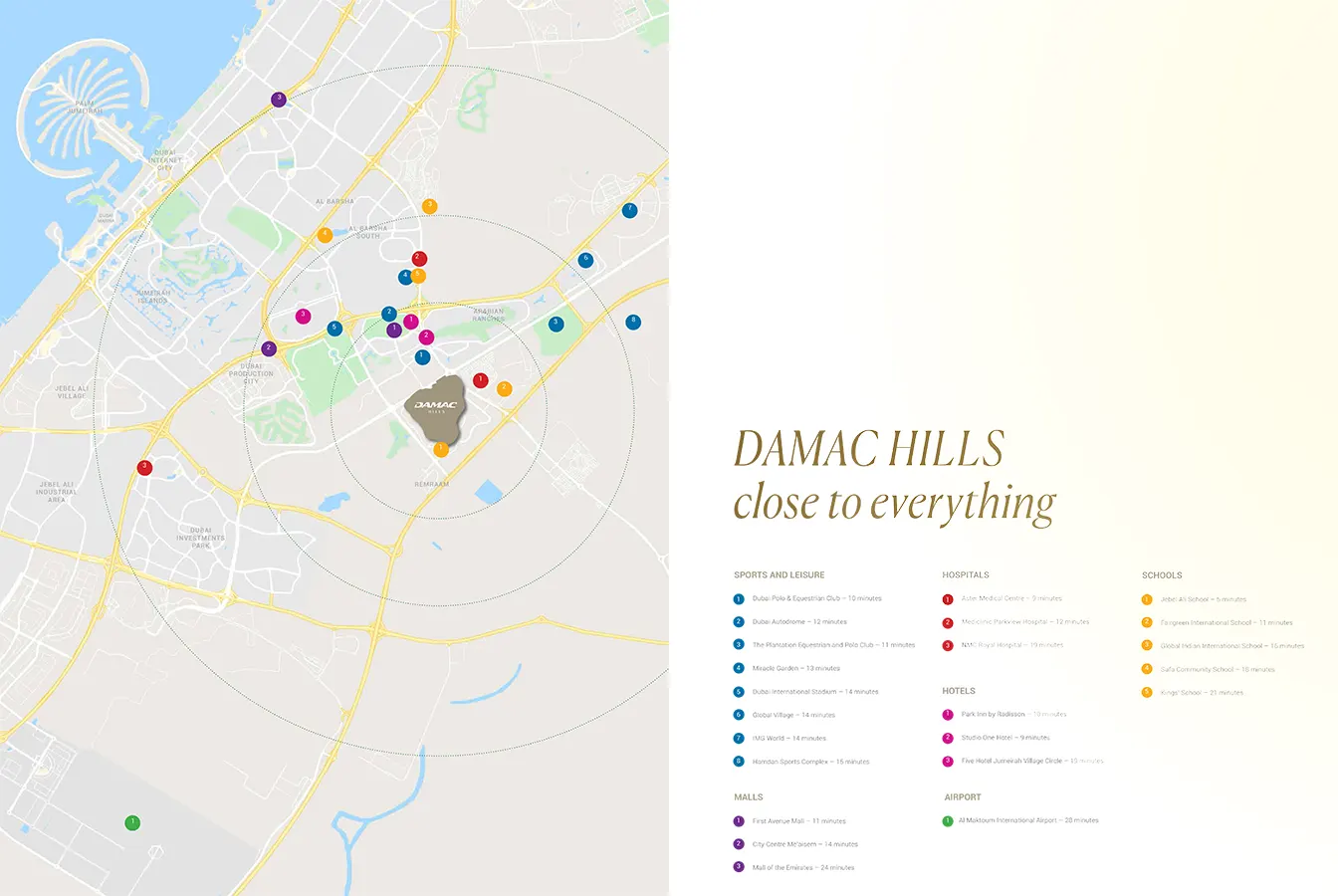 Damac Islands Dubai Location Map