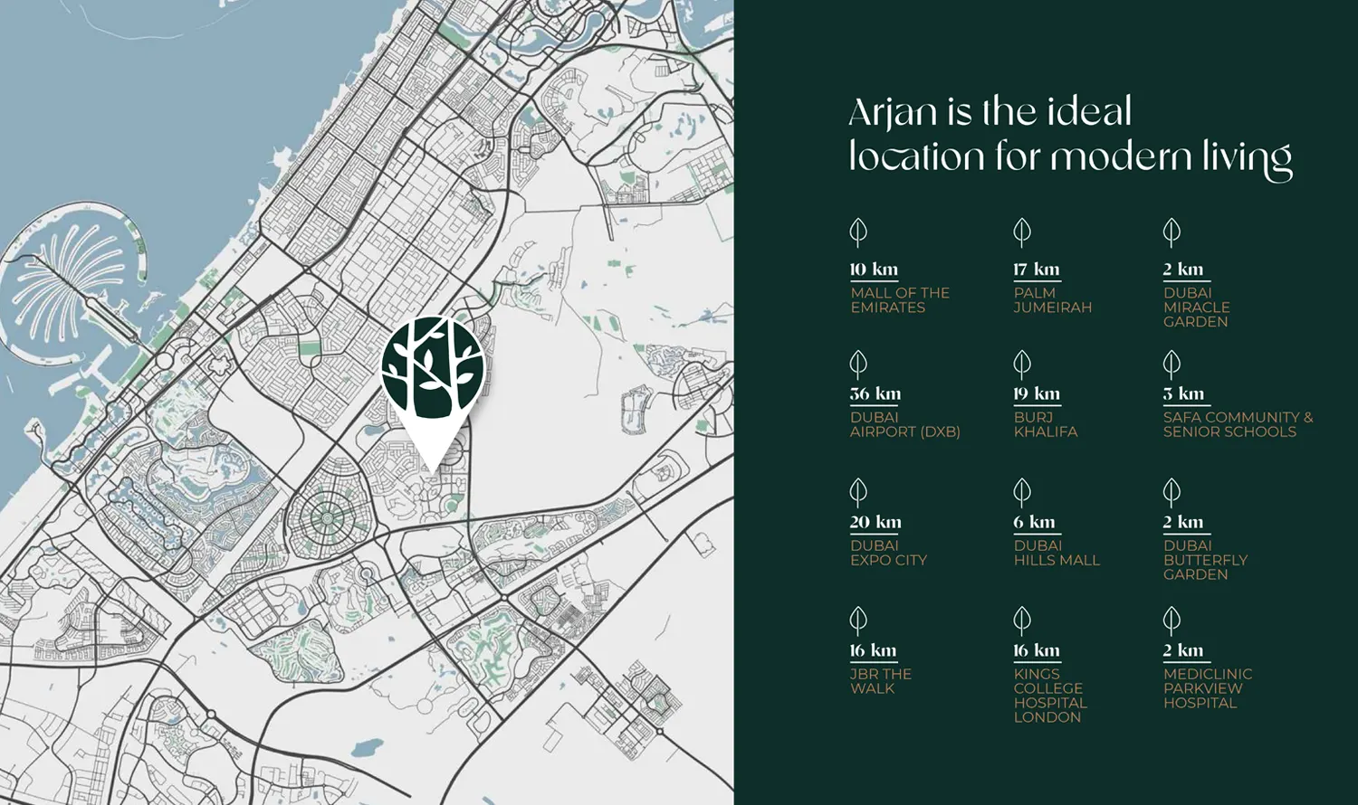 Damac Islands Dubai Location Map