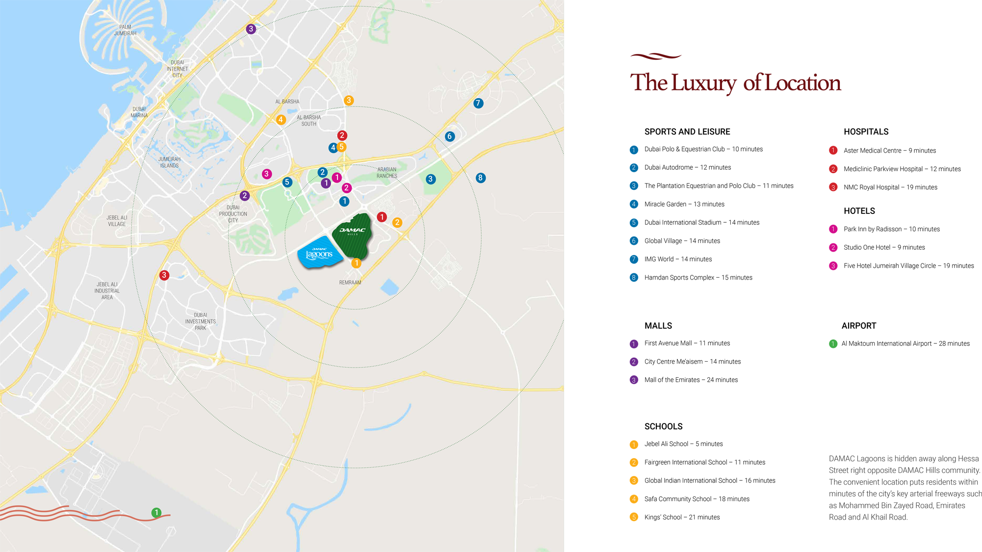 Damac Islands Dubai Location Map