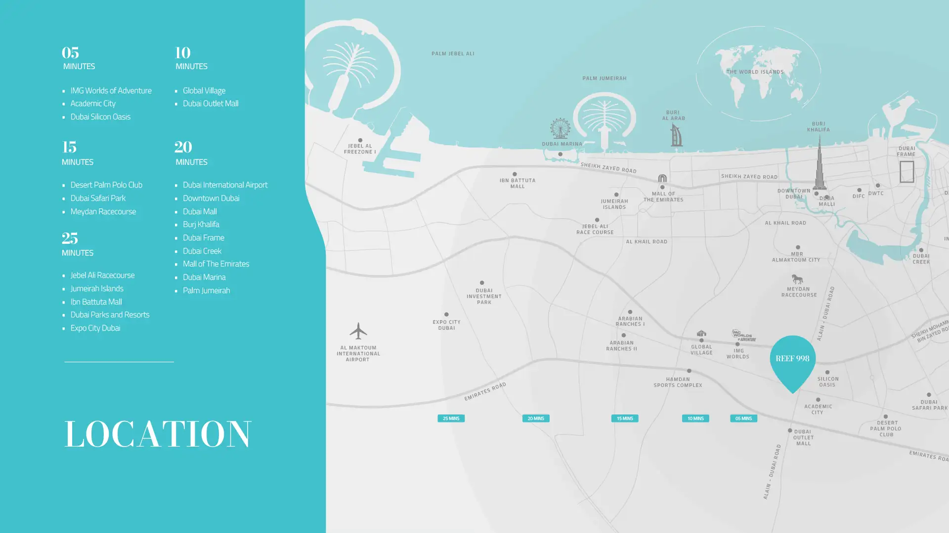 Damac Islands Dubai Location Map