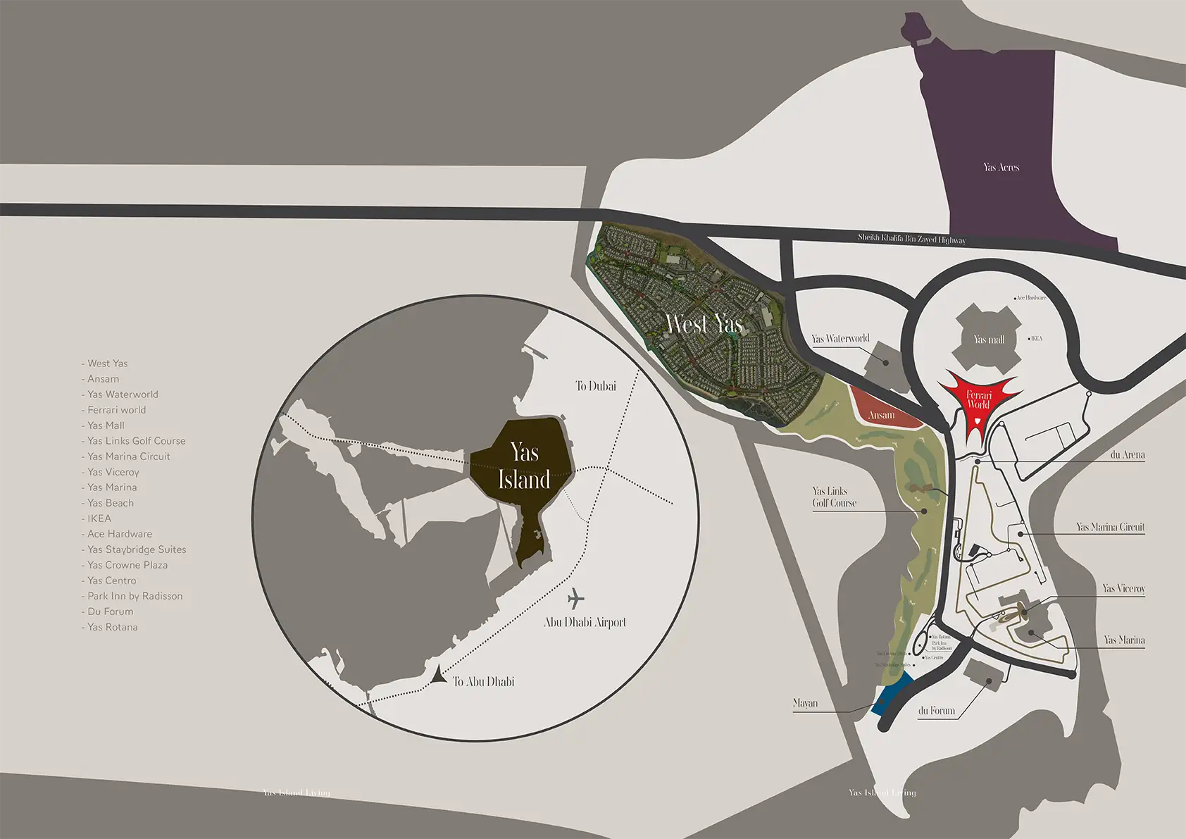 Damac Islands Dubai Location Map