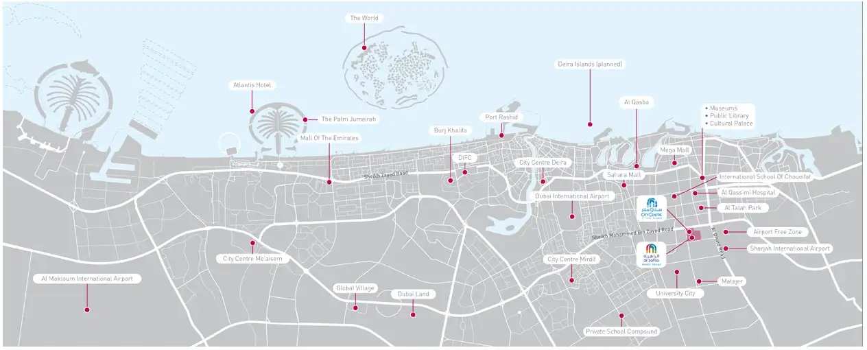 Damac Islands Dubai Location Map