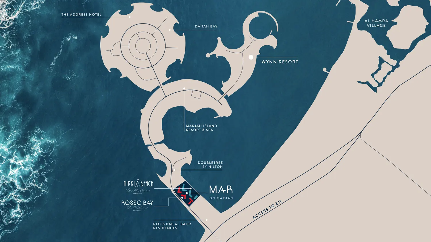 Damac Islands Dubai Location Map