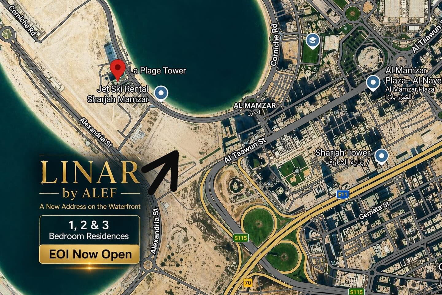 Damac Islands Dubai Location Map
