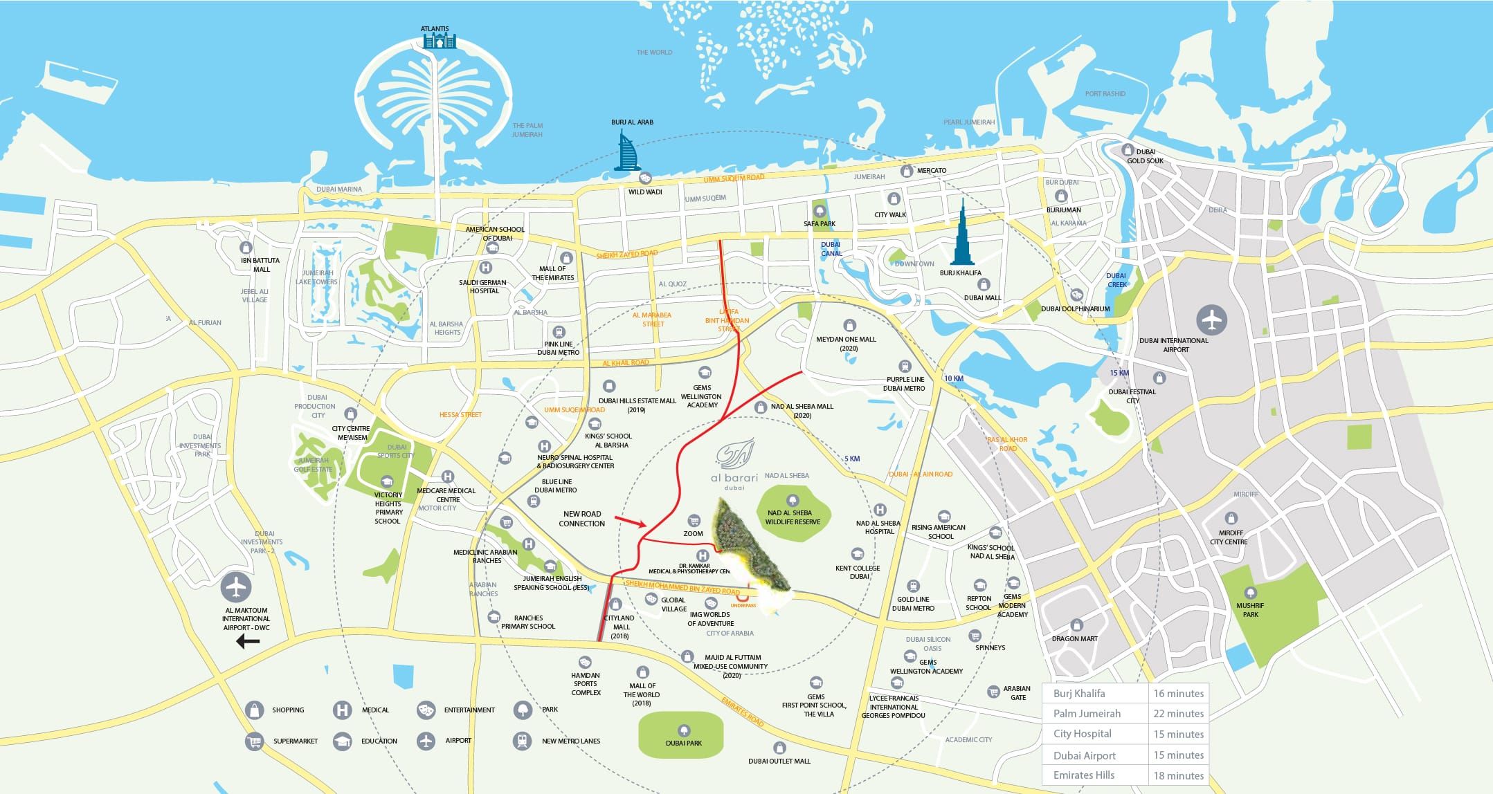 Damac Islands Dubai Location Map