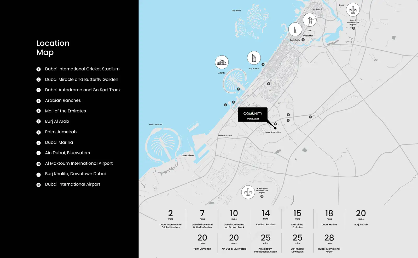Damac Islands Dubai Location Map