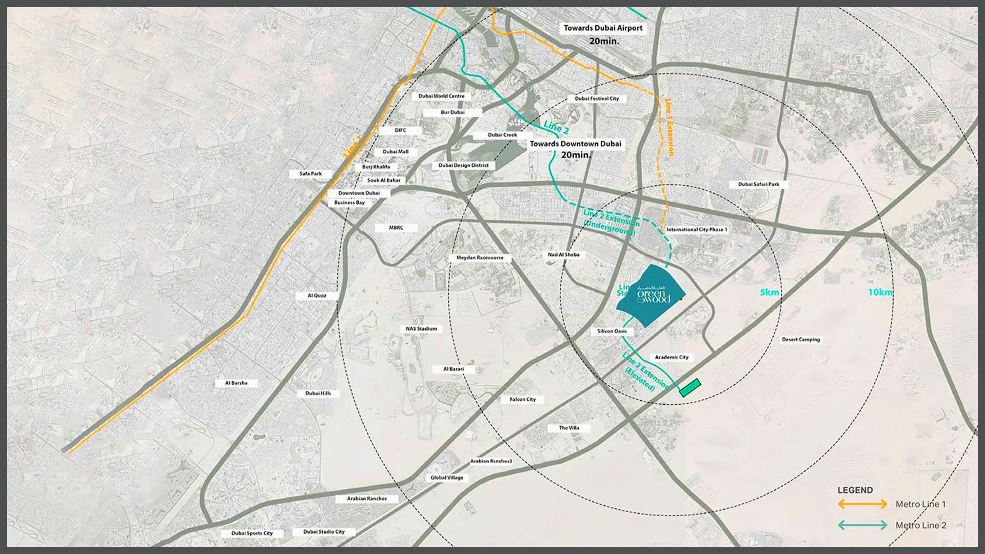 Damac Islands Dubai Location Map