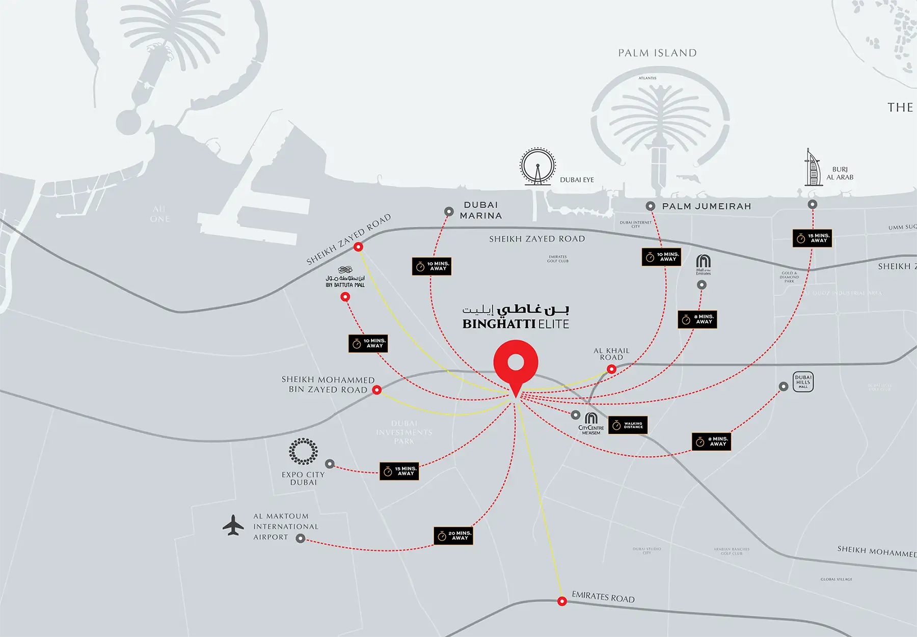 Damac Islands Dubai Location Map